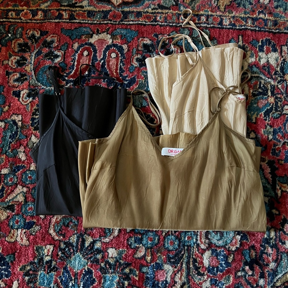 John Patrick Organic silk tank tops